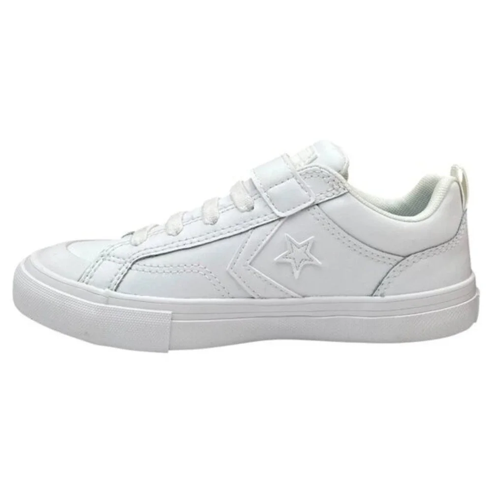 Converse Pro Blaze Youth Boys Girls Slip-on Leather Sneaker‎ Size 2Y Solid White